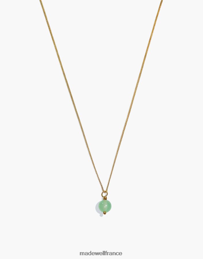 bijoux fr Madewell femmes collier goutte de jade année 901 or DX88282445