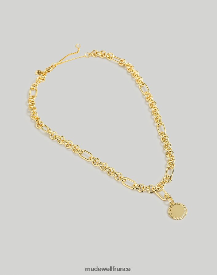 bijoux fr Madewell femmes collier lariat à pendentif soleil or pâle DX8828954