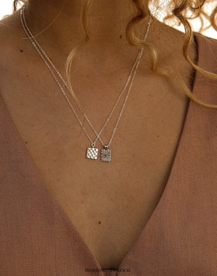 bijoux fr Madewell femmes collier muns tablero argent DX88281960