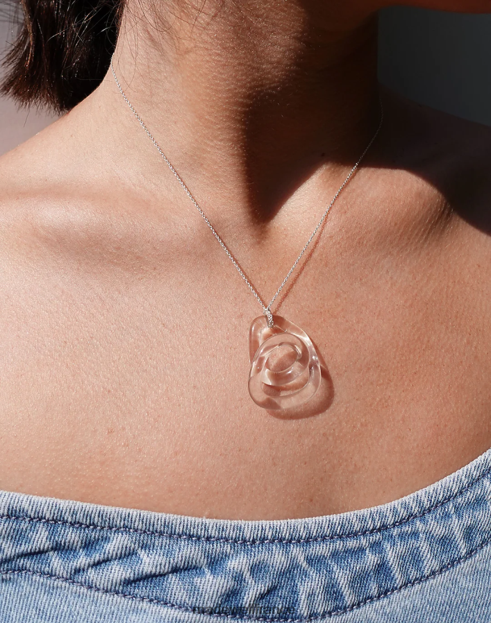 bijoux fr Madewell femmes collier à pendentif gribouillis transparent jane d'arensbourg une couleur DX88281462