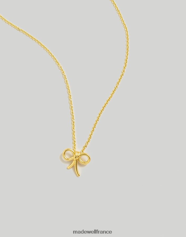 bijoux fr Madewell femmes collier à pendentif nœud or vintage DX8828935