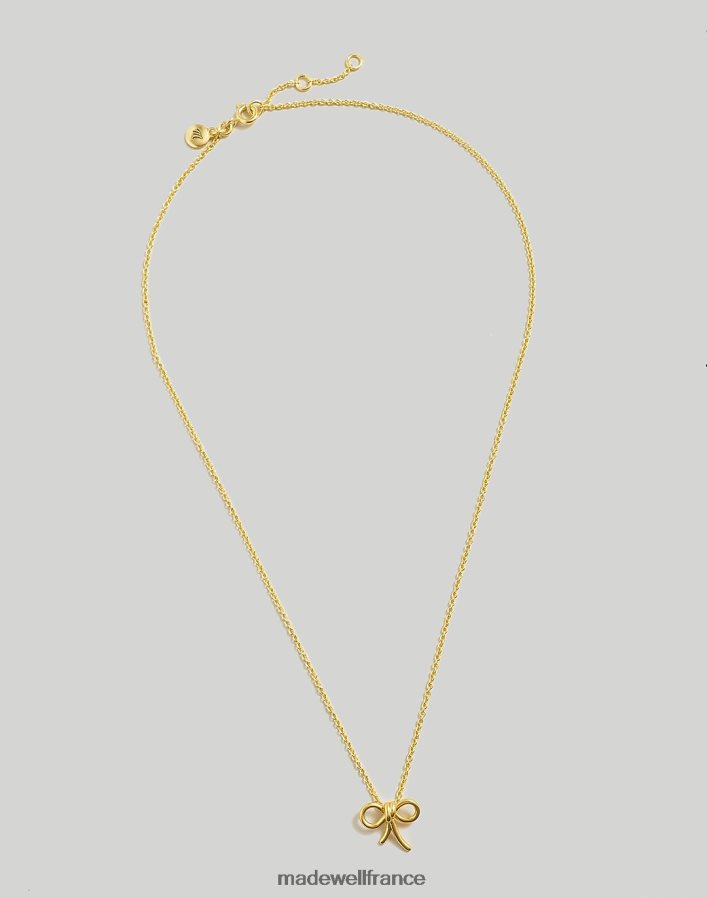 bijoux fr Madewell femmes collier à pendentif nœud or vintage DX8828935