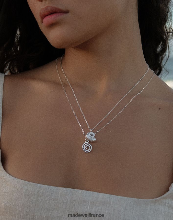bijoux fr Madewell femmes collier spirale muns argent DX88282008