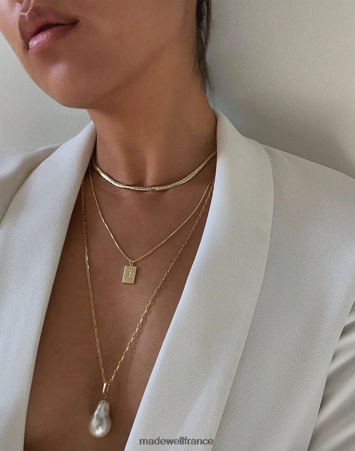 bijoux fr Madewell femmes kinn collier pendentif diamant étoile du nord 18'' or DX88281776