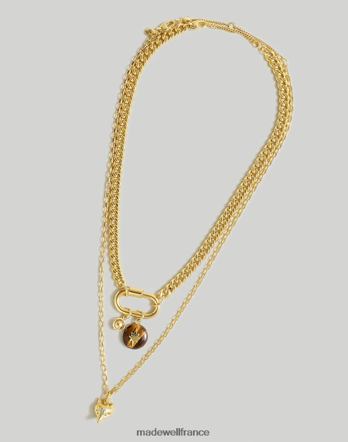 bijoux fr Madewell femmes lot de deux colliers à mousquetons or vintage DX8828943