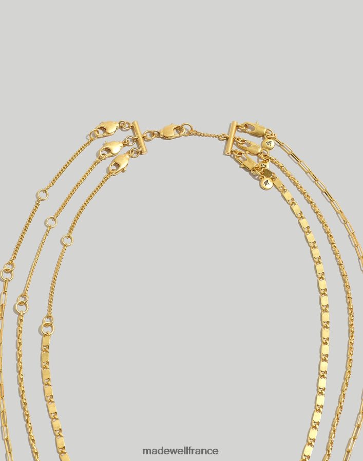 bijoux fr Madewell femmes lot de deux fermoirs superposés pour colliers or vintage DX8828960