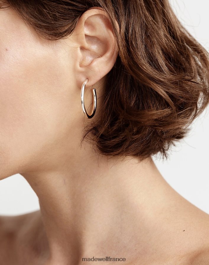 accessoires fr Madewell femmes maslo bijoux boucles d'oreilles créoles argent DX88281897