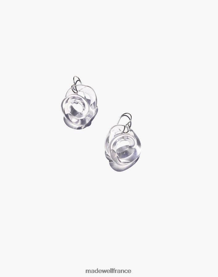 bijoux fr Madewell femmes Jane d'Arensbourg boucles d'oreilles gribouillis transparentes une couleur DX88281472
