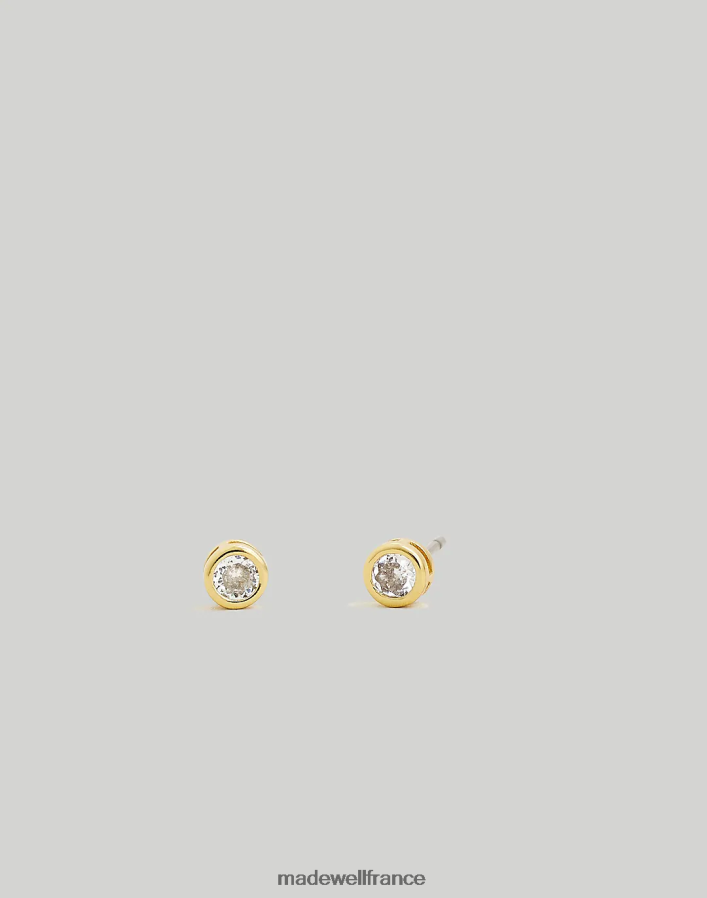 bijoux fr Madewell femmes The Tennis Collection - Boucles d'oreilles à tige en cristal serti clos or pâle DX8828866