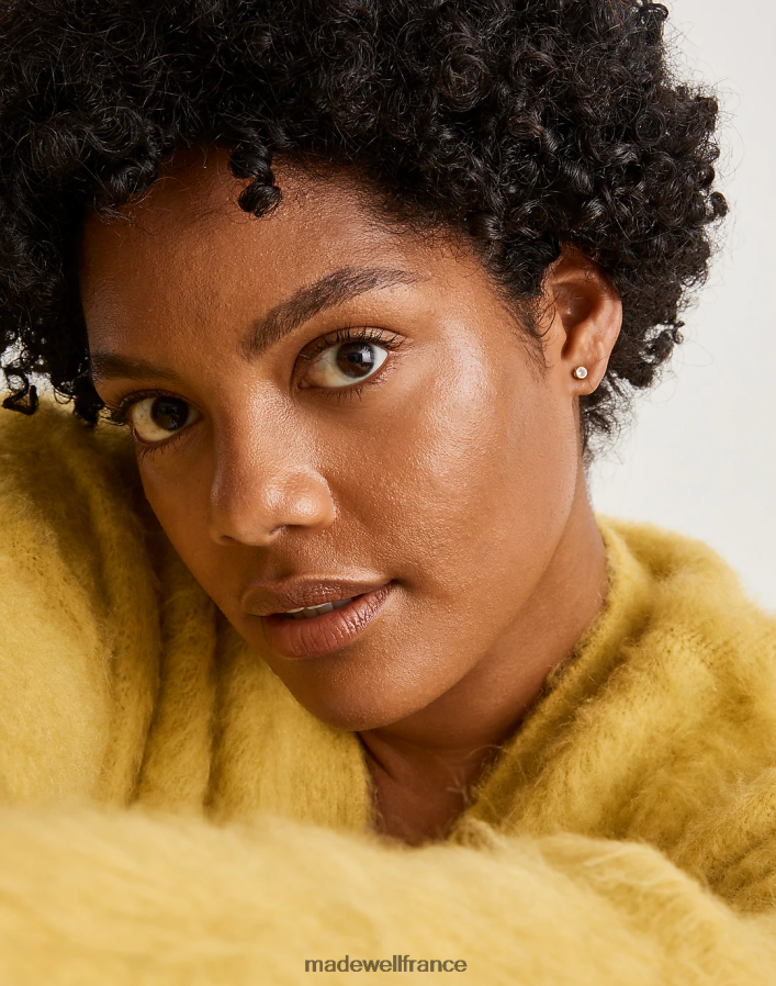 bijoux fr Madewell femmes The Tennis Collection - Boucles d'oreilles à tige en cristal serti clos or pâle DX8828866