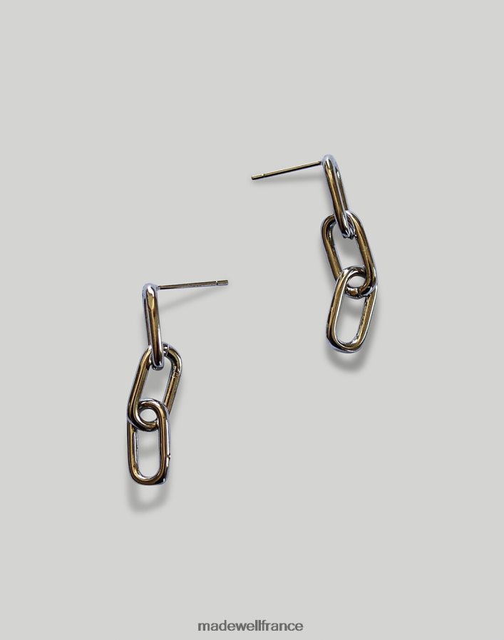 bijoux fr Madewell femmes abcrete & co. boucles d'oreilles à trois maillons argent DX88281448