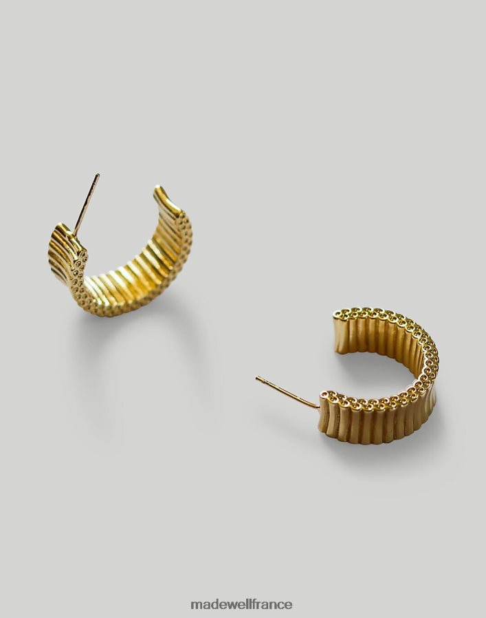 bijoux fr Madewell femmes abcrete & co. grosses boucles d'oreilles créoles à rayures or DX88281450