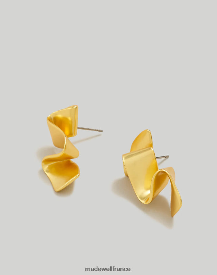 bijoux fr Madewell femmes boucle d'oreille tendance avec ruban en métal or vintage DX8828925