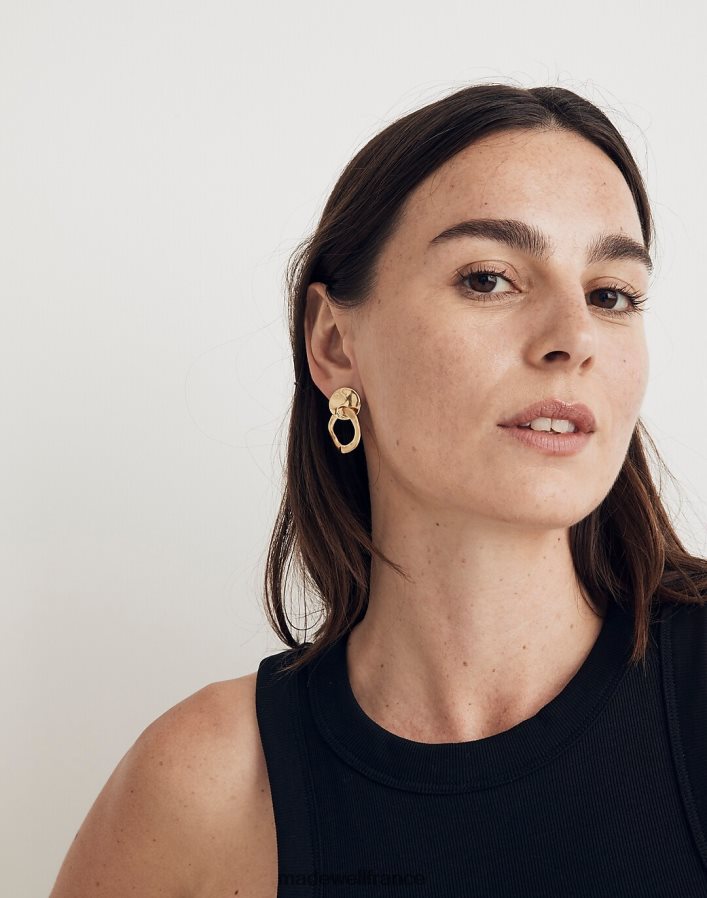 bijoux fr Madewell femmes boucles d'oreilles cercle organique argent poli DX8828885