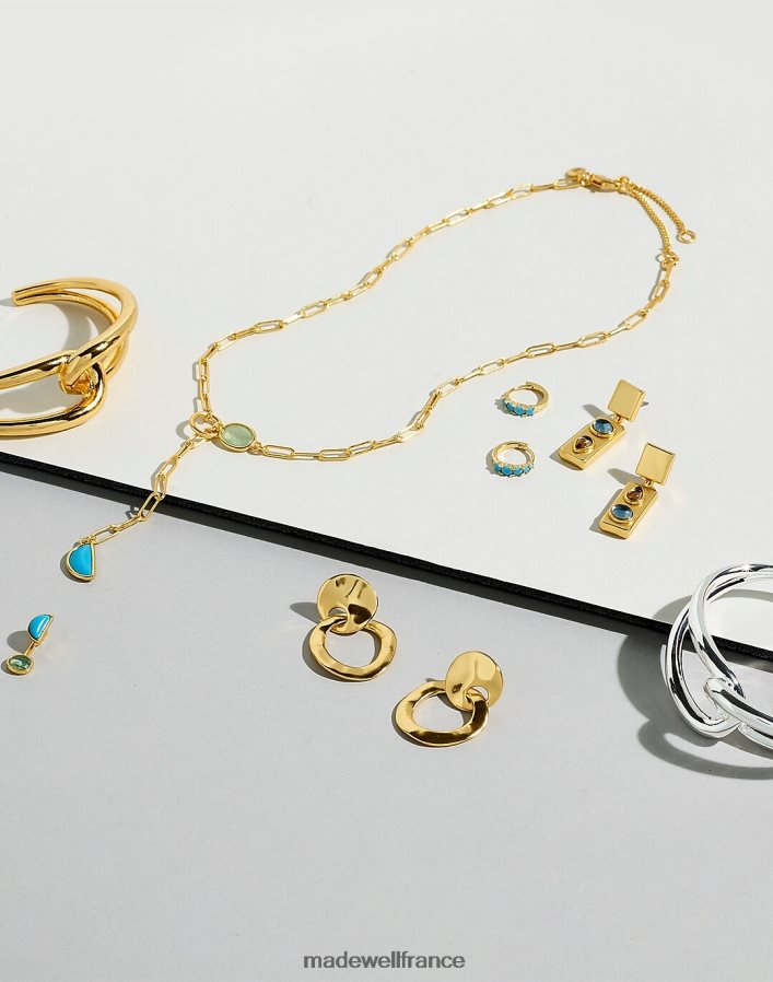 bijoux fr Madewell femmes boucles d'oreilles cercle organique argent poli DX8828885