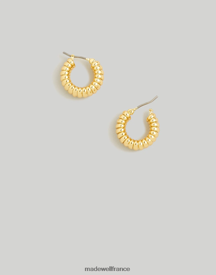 bijoux fr Madewell femmes boucles d'oreilles créoles côtelées or vintage DX8828867