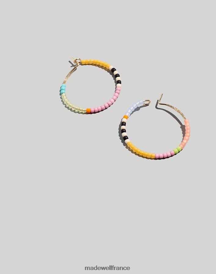 bijoux fr Madewell femmes boucles d'oreilles créoles rangi en perles kisiwa multi DX88281510
