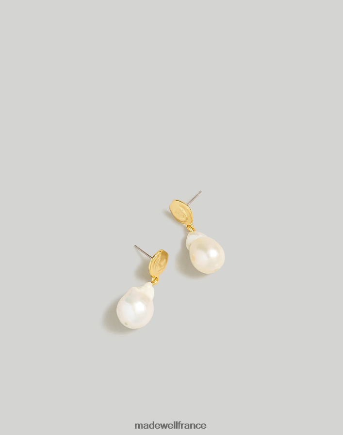 bijoux fr Madewell femmes boucles d'oreilles en perles moulées or vintage DX8828926