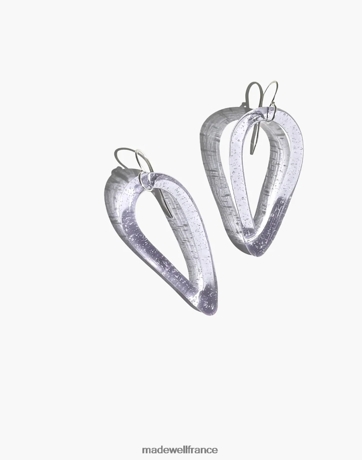 bijoux fr Madewell femmes boucles d'oreilles en verre larme jane d'arensbourg lilas DX88281467