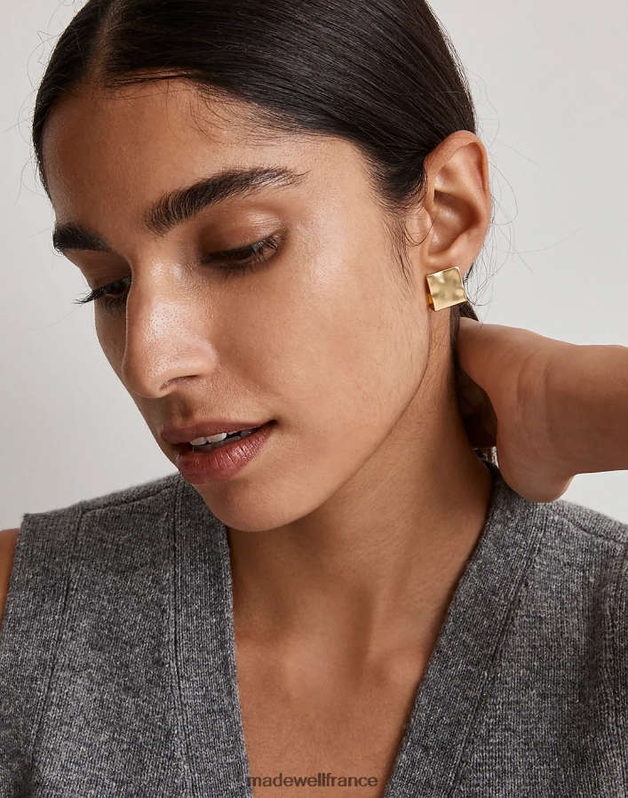 bijoux fr Madewell femmes boucles d'oreilles martelées or vintage DX8828871