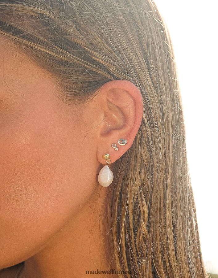 bijoux fr Madewell femmes boucles d'oreilles muns perla or DX88281933