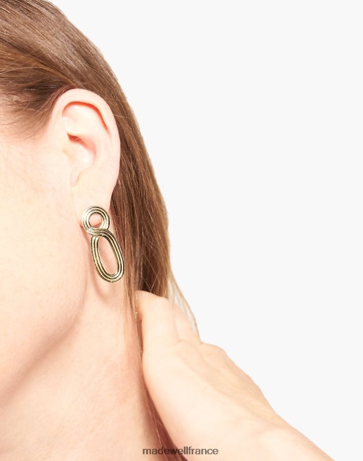 bijoux fr Madewell femmes boucles d'oreilles odette linnéa laiton DX88282075