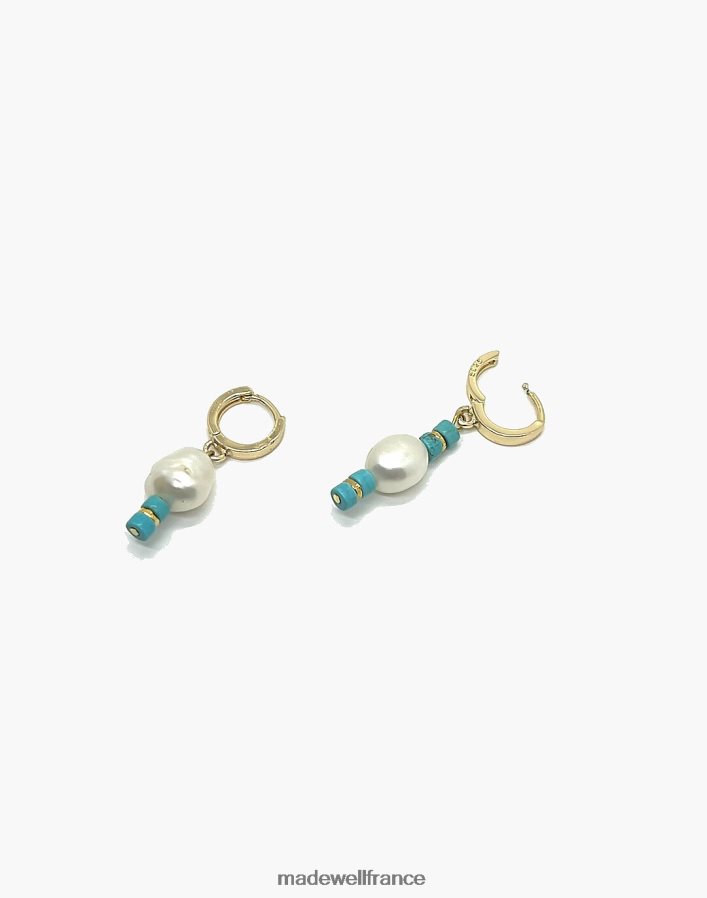 bijoux fr Madewell femmes boucles d'oreilles ossature de perles d'eau douce Miju turquoise DX88281923