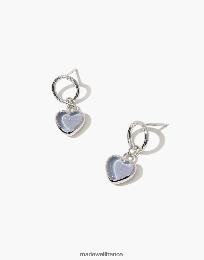 bijoux fr Madewell femmes boucles d'oreilles pendantes coeur cled bleu clair DX88281805