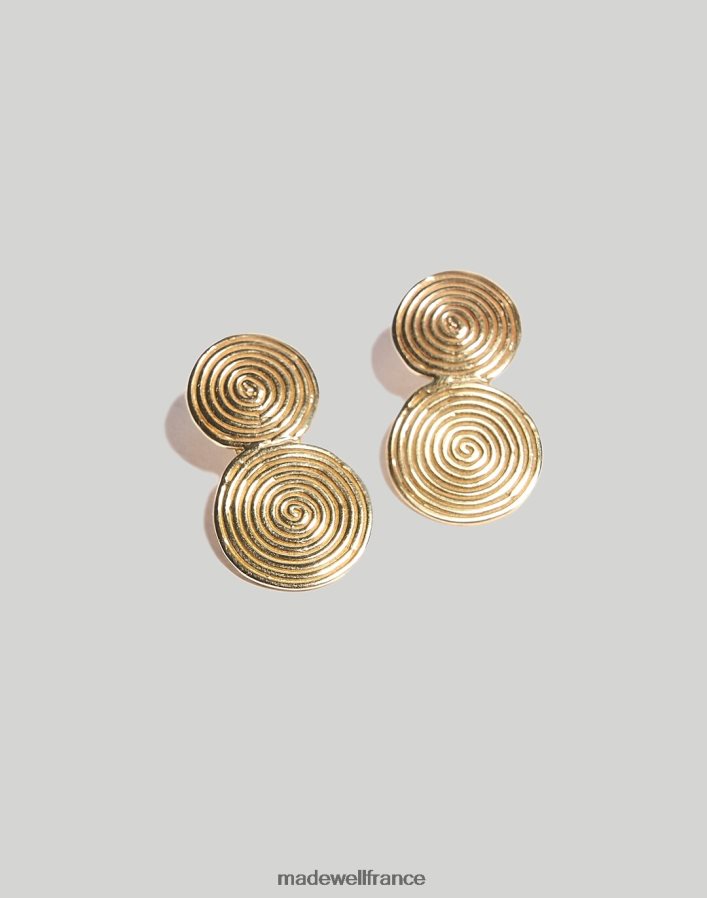 bijoux fr Madewell femmes boucles d'oreilles spirales odette laiton DX88282049