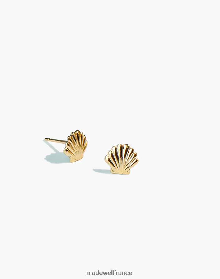 bijoux fr Madewell femmes boucles d'oreilles à tige en coquille de remplissage année 901 argent DX88282446
