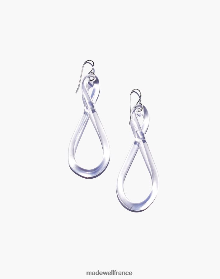 bijoux fr Madewell femmes boucles d'oreilles torsadées transparentes jane d'arensbourg une couleur DX88281477