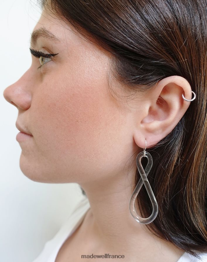 bijoux fr Madewell femmes boucles d'oreilles torsadées transparentes jane d'arensbourg une couleur DX88281477