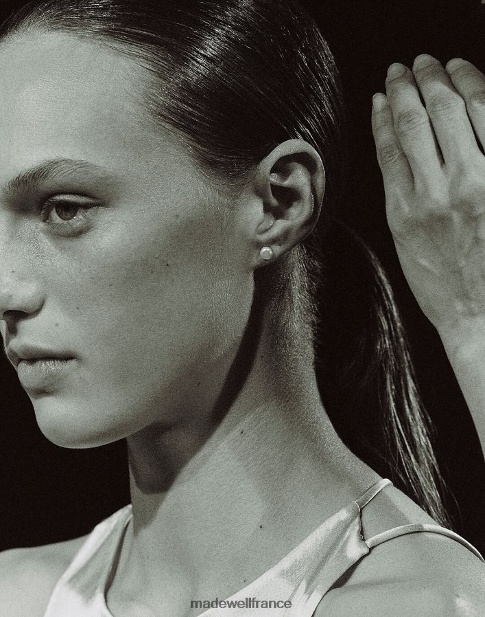 bijoux fr Madewell femmes clous d'oreilles en perles agmes argent DX88281172