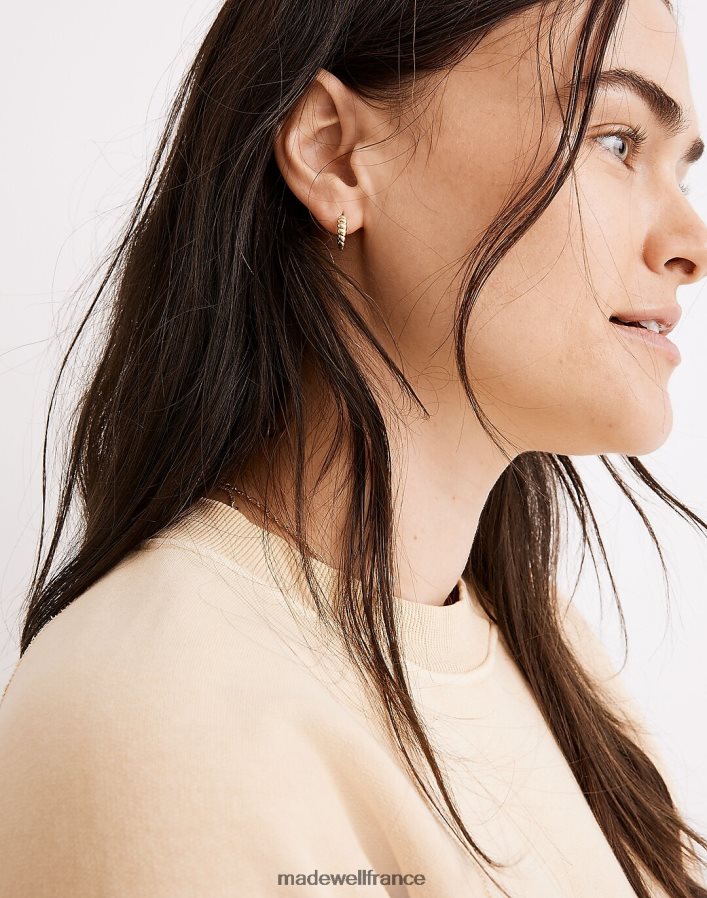 bijoux fr Madewell femmes collection délicate boucles d'oreilles créoles bouffantes plaquées demi-fines argent sterling DX8828821