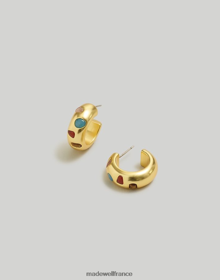 bijoux fr Madewell femmes grosses boucles d'oreilles créoles de la collection Stone or vintage DX8828877