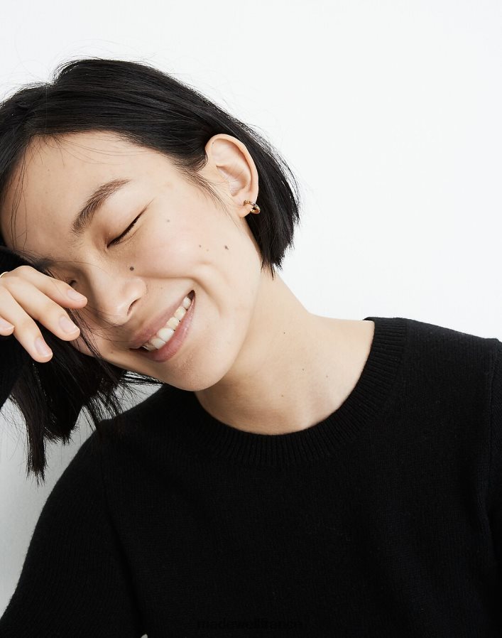 bijoux fr Madewell femmes mini-créoles Huggie à pavé scintillant cristal DX8828912