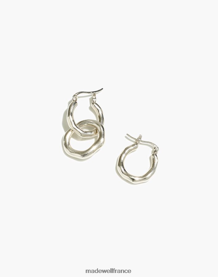 bijoux fr Madewell femmes nashira arno boucles d'oreilles créoles en forme d'étang sterling argent DX88281528