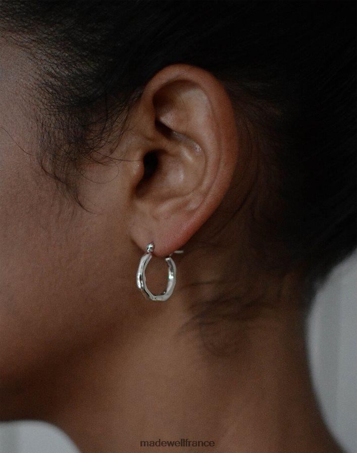 bijoux fr Madewell femmes nashira arno boucles d'oreilles créoles en forme d'étang sterling argent DX88281528