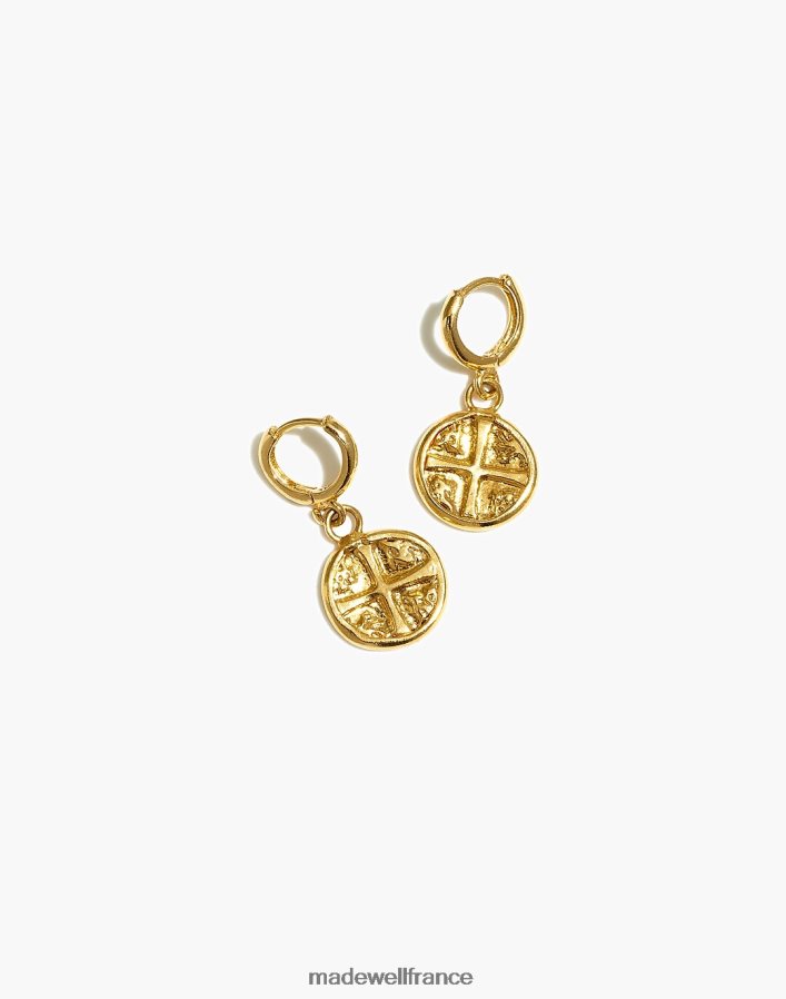 bijoux fr Madewell femmes nashira arno vermeil karla mini breloque pièce de monnaie boucles d'oreilles créoles huggie or DX88281526