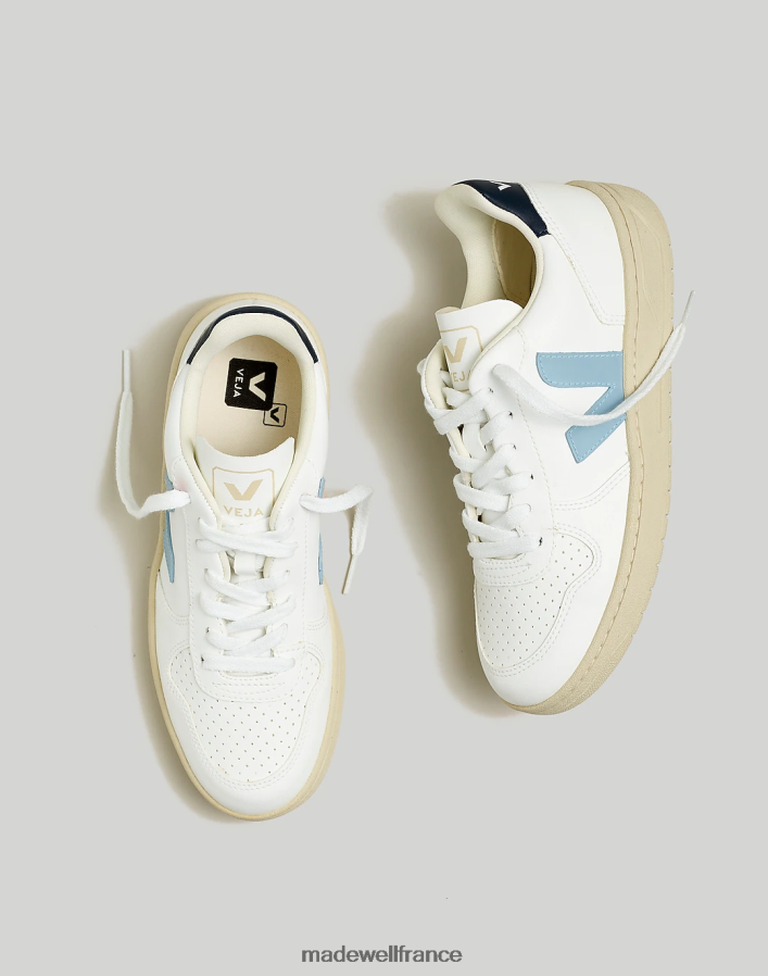 chaussure fr Madewell femmes Veja - V-10 - Baskets color block nautico en acier blanc DX88282372
