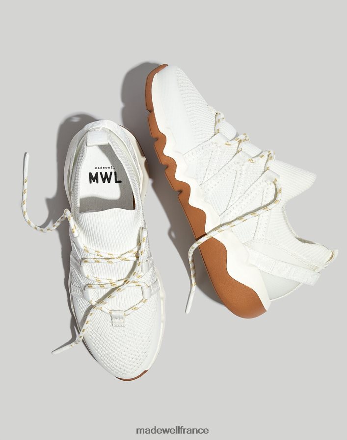 chaussure fr Madewell femmes baskets en maille field oeillet blanc multi DX88282771