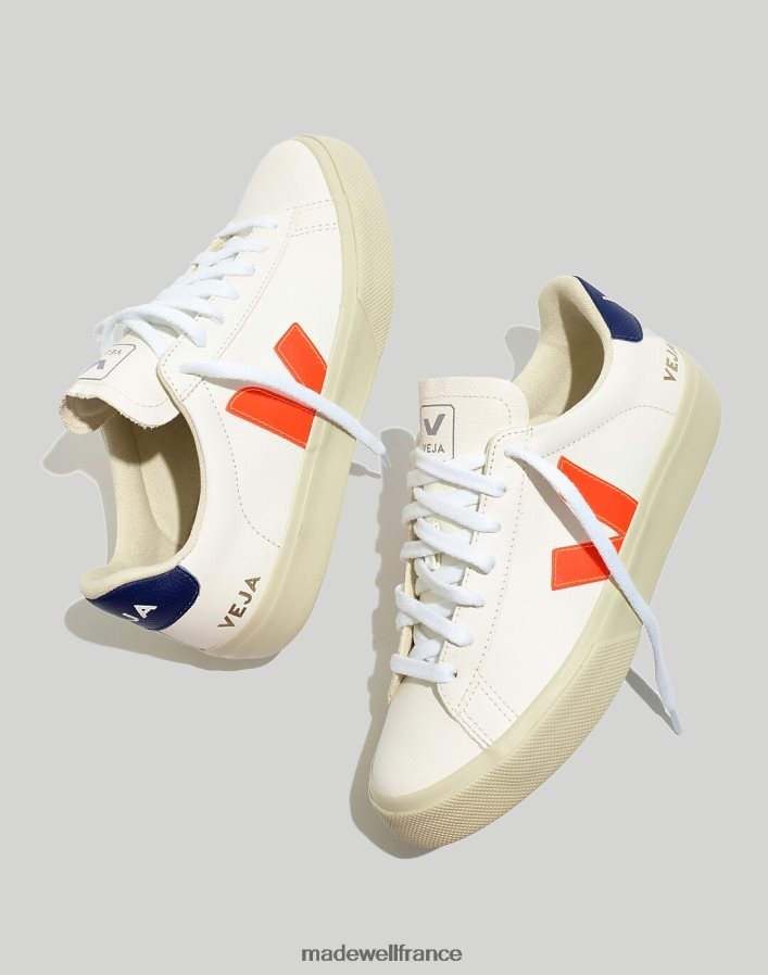 chaussure fr Madewell femmes baskets veja campo en cuir matcha extra blanc DX88282383