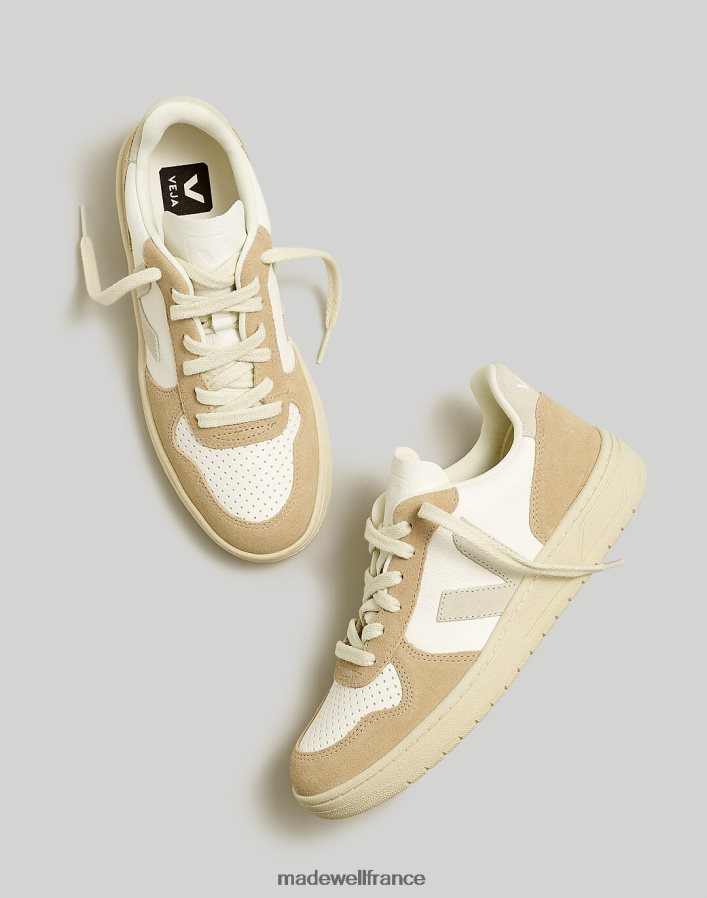chaussure fr Madewell femmes baskets veja v-10 Sahara naturel extra blanc DX88282374