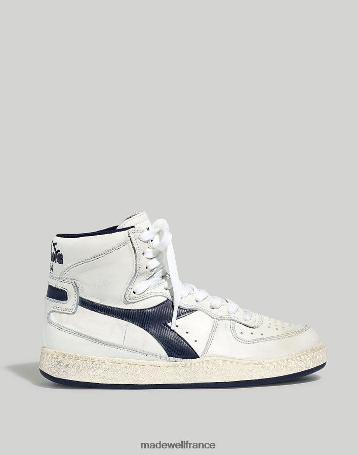 chaussure fr Madewell femmes diadora mi basket baskets rangées corsaire blanc/bleu DX88282784