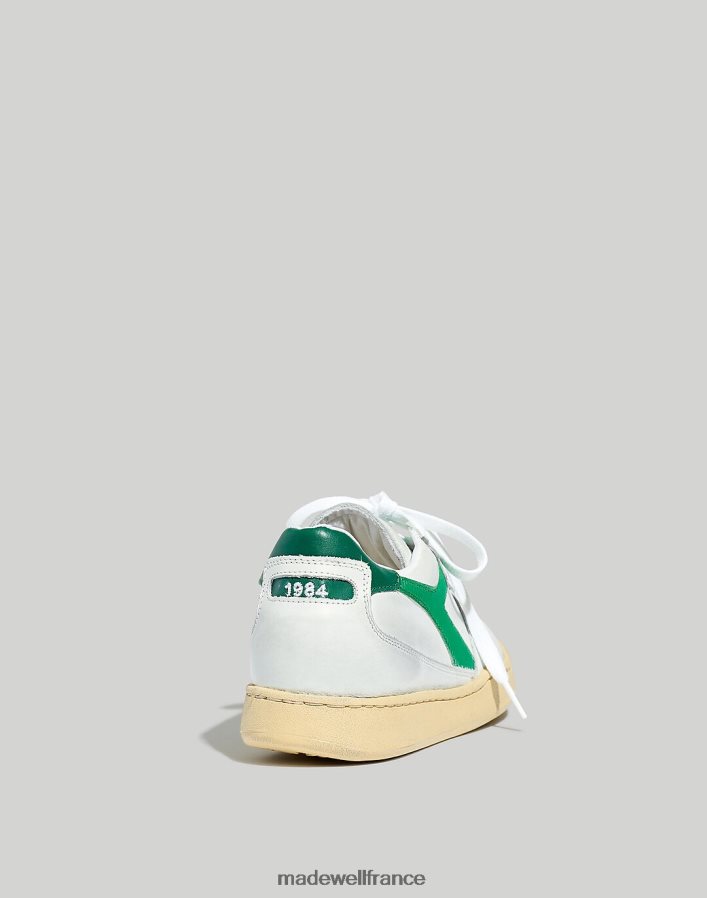 chaussure fr Madewell femmes diadora mi basket lo baskets d'occasion blanc/vert verdoyant DX88282785