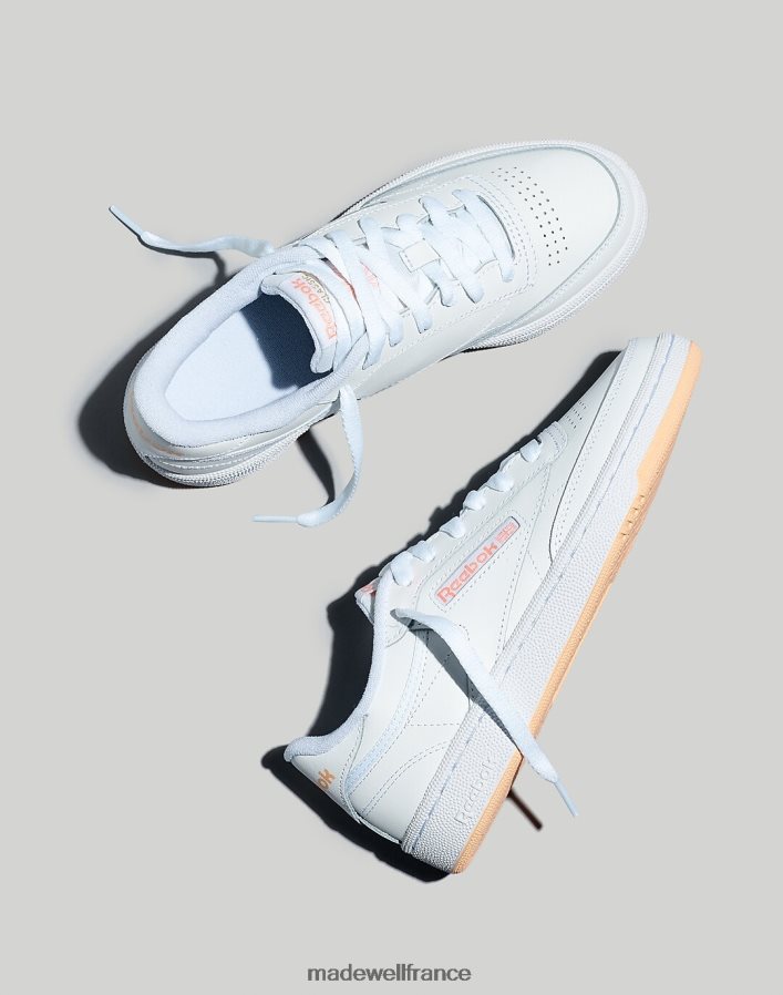 chaussure fr Madewell femmes reebok club c 85 baskets blanc/orange aura DX88282180