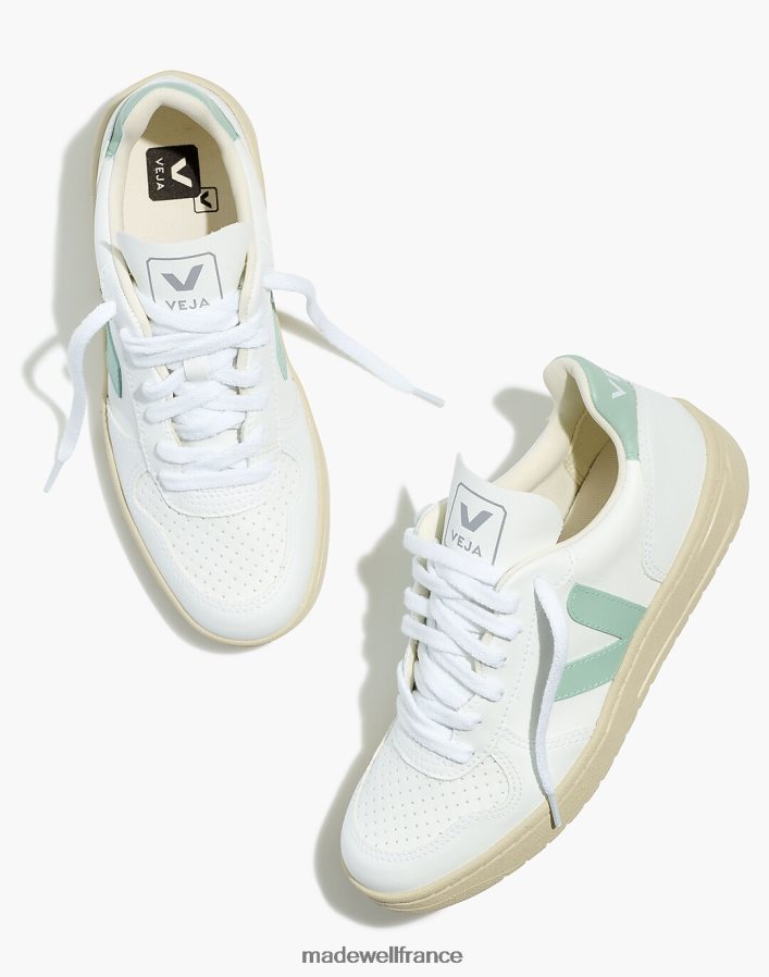 chaussure fr Madewell femmes veja baskets v-10 en cuir végétalien rose-fluo blanc DX88282781