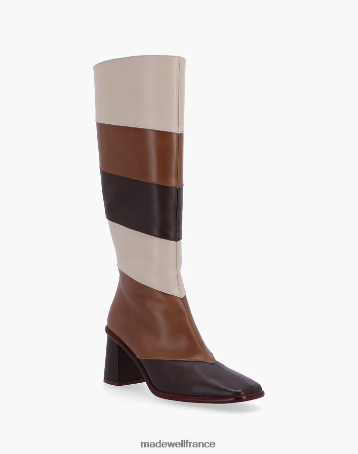 chaussure fr Madewell femmes alohas east - bottes hautes patchwork marron vintage DX88281219