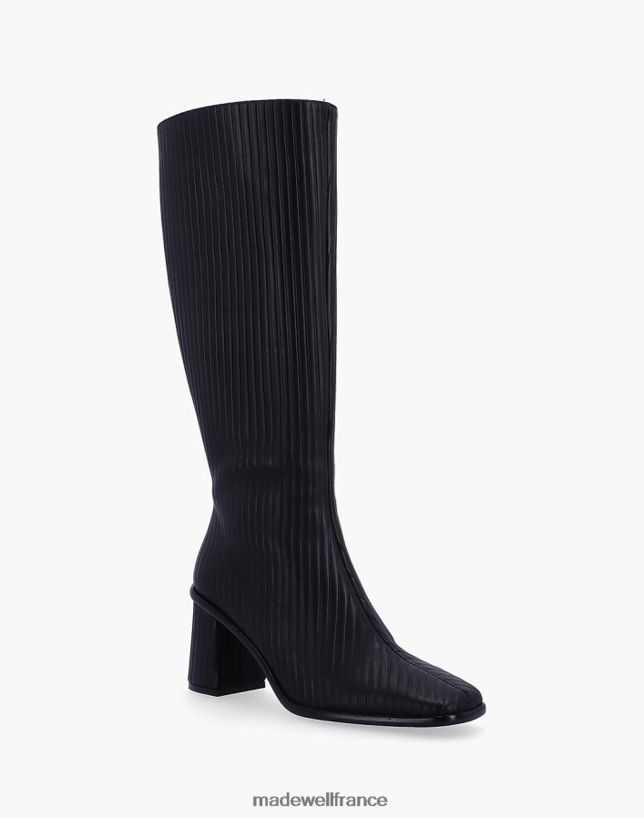 chaussure fr Madewell femmes bottes hautes plissées alohas east noir DX88281188
