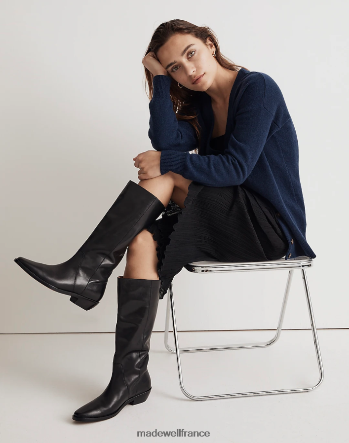 chaussure fr Madewell femmes la botte haute antoine à mollet allongé vrai noir DX88282647
